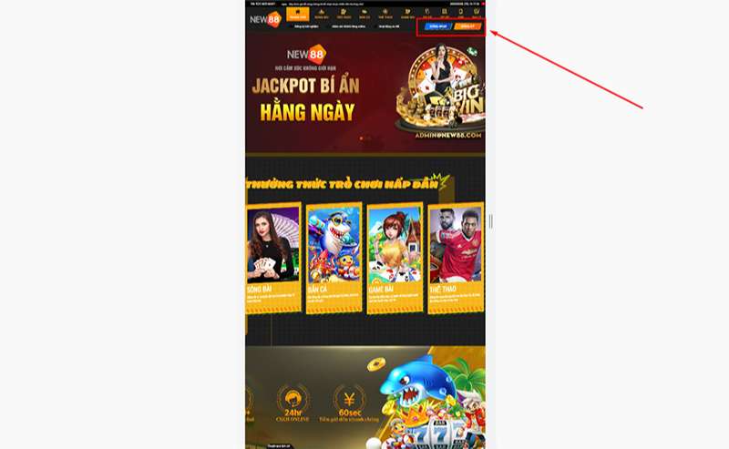 Cách mở tài khoản chơi tại New88.today thông qua ứng dụng di động